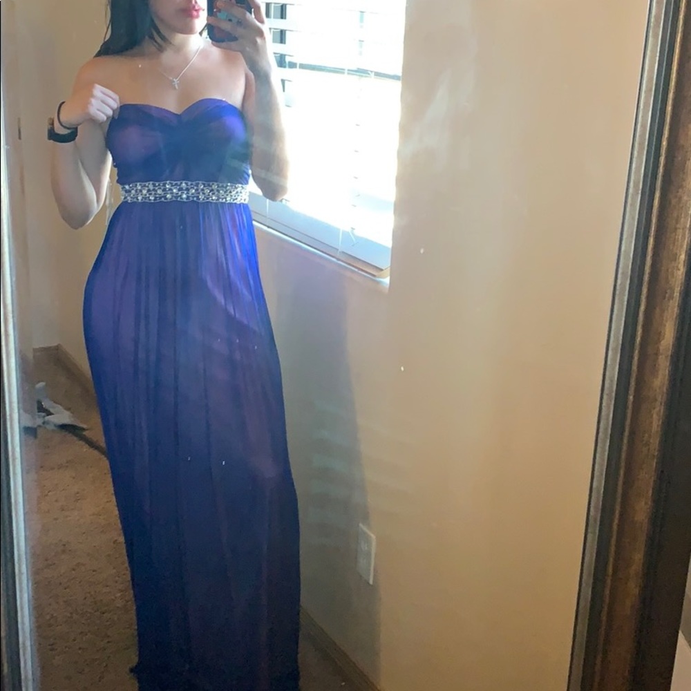 Long purple prom dress